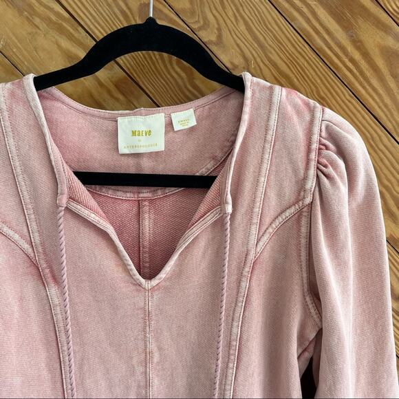 Anthropologie Maeve Puff Sleeve Pullover Sweatshirt - Picture 3 of 9